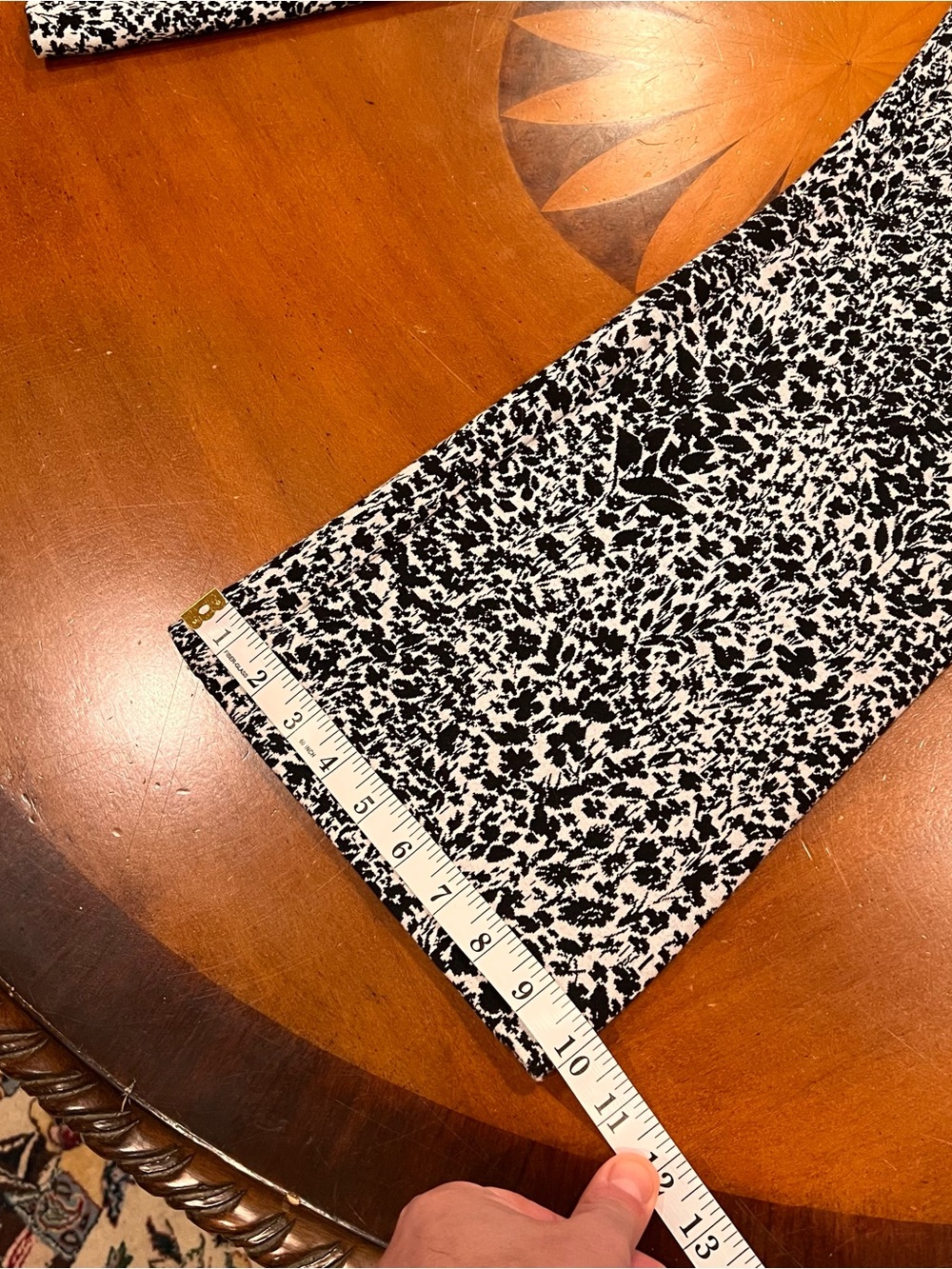 Maeve By Anthropologie Fleur The Margot Kick Flare Pant Black/White Large Crop - Picture 16 of 16